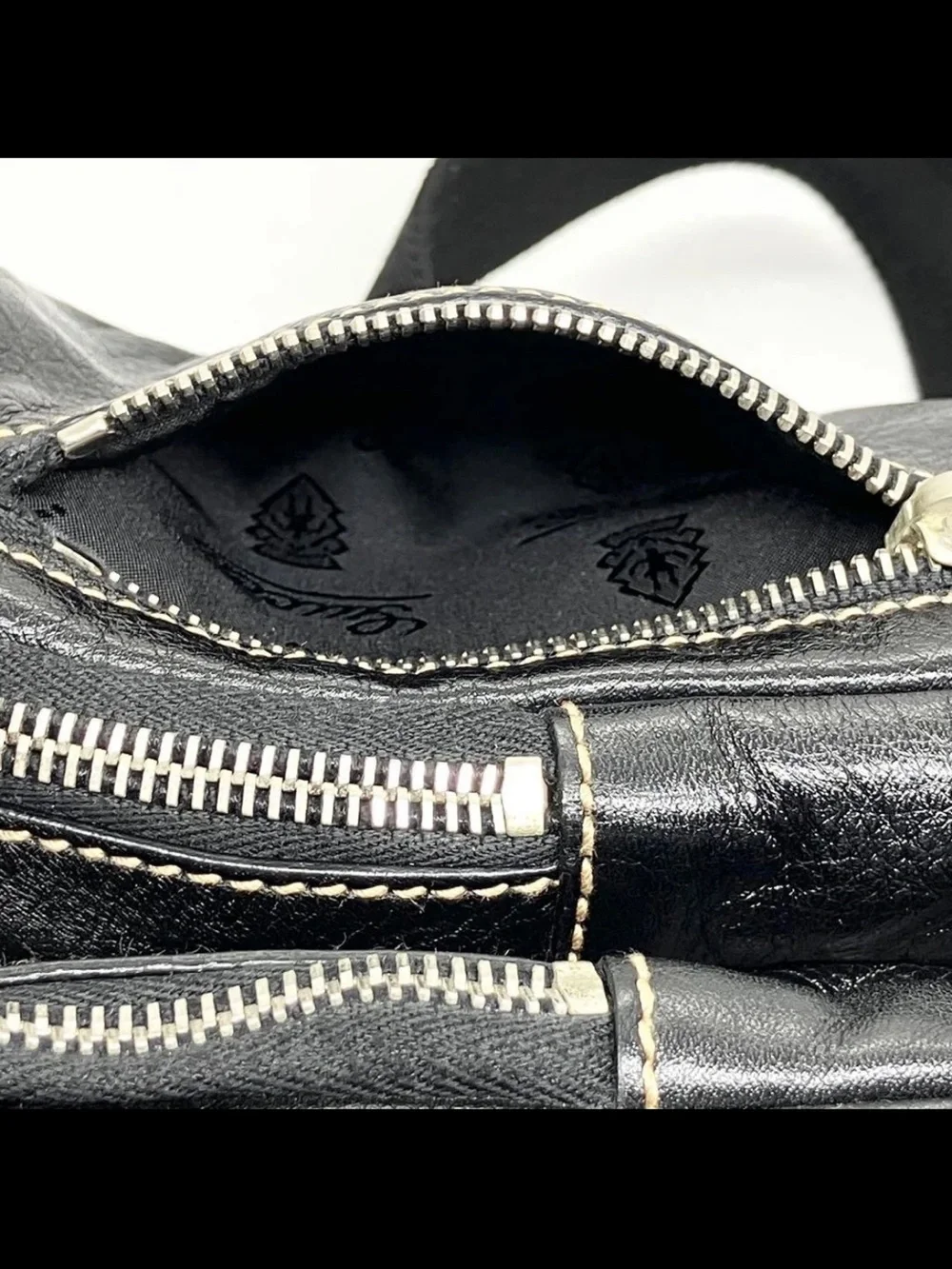 Gucci Black Leather Dual Pouch Belt Bag